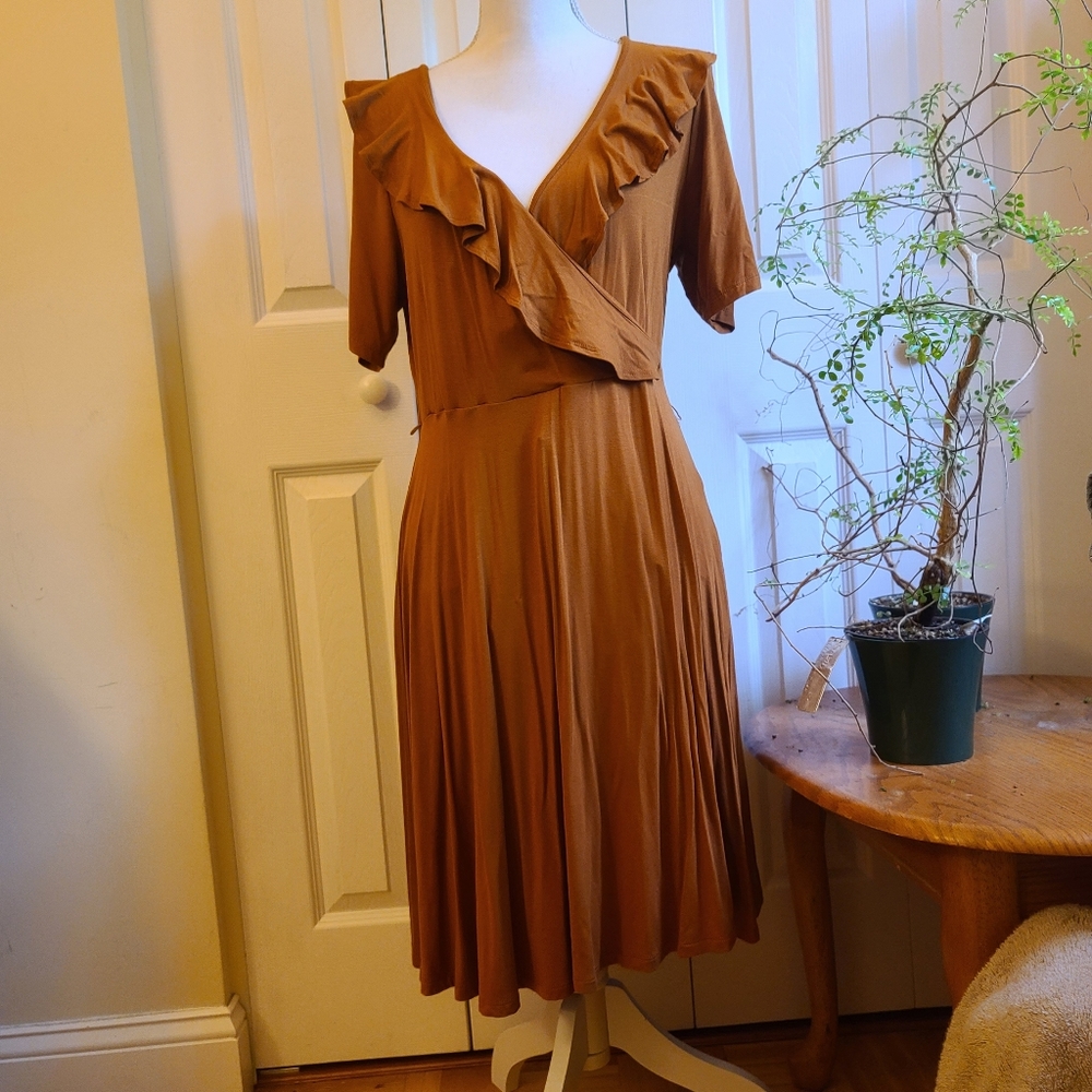 Fall 🍁🍂 Womens midi wrap dress 🤎🧡